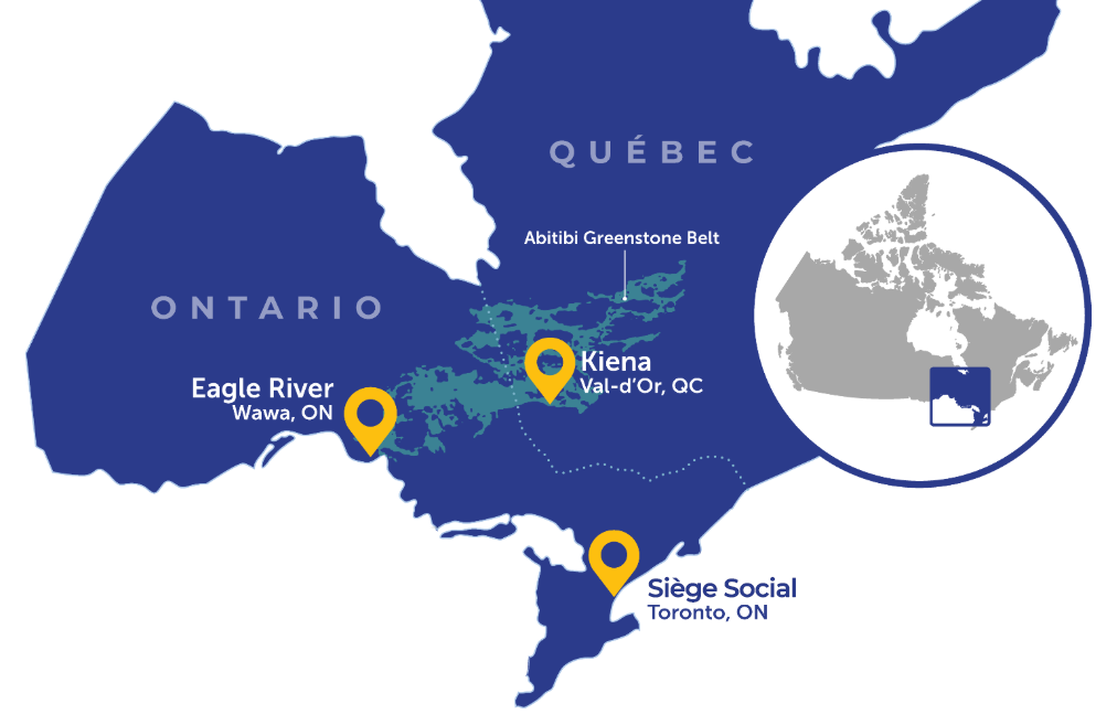 Map of Mines and Corporate Office