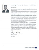 A Message from Our Lead Independent Director
