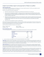 Audit Committee Report and Payment of Fees to Auditor