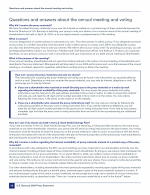 Questions and Answers About the Annual Meeting and Voting