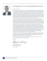 A Message from Our Lead Independent Director