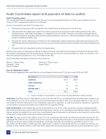 Audit Committee Report and Payment of Fees to Auditor