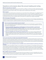 Questions and Answers About the Annual Meeting and Voting
