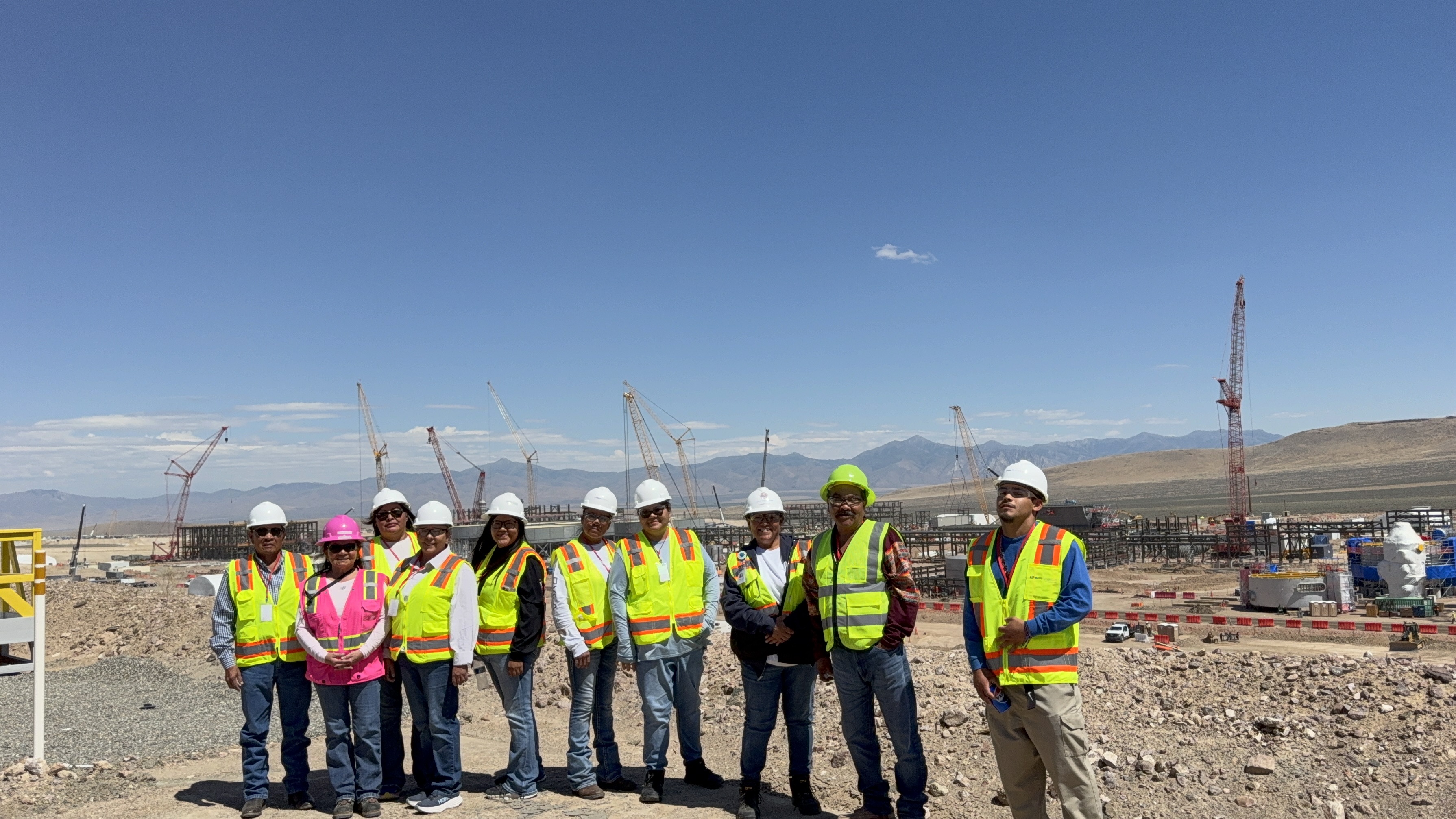 Training participants touring Thacker Pass