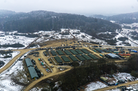 An aerial view of Hohenfels, Bayern, Germany Joint Multinational Readiness Center